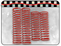 Red medium big bore shock springs 40644